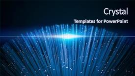  Presentation with fiber optics - Amazing slide deck having tech background - fiber optics close-up modern computer backdrop and a navy blue colored foreground