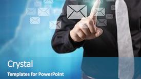  Presentation with network social media sns internet - Amazing theme having tech events - touching virtual icon of social backdrop and a  colored foreground