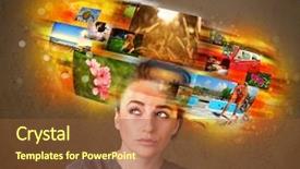  Presentation with tech stack - Slides consisting of tech stack - cute girl with colorful glowing background and a tawny brown colored foreground