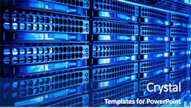  Presentation with tech stack - Amazing theme having tech stack - data center with hard drives backdrop and a ocean colored foreground