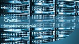  Presentation with tech stack - Cool new presentation theme with tech stack - data center with hard drives backdrop and a ocean colored foreground