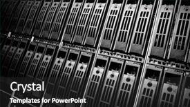  Presentation with tech stack - Amazing slides having tech stack - data center with hard drives backdrop and a dark gray colored foreground