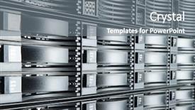  Presentation with tech stack - Beautiful slide set featuring tech stack - detail of data center backdrop and a gray colored foreground
