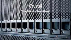  Presentation with tech stack - Colorful PPT theme enhanced with tech stack - detail of data center backdrop and a gray colored foreground