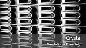  Presentation with data driven - Beautiful slides featuring tech stack - detail of data center backdrop and a dark gray colored foreground