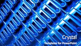  Presentation with power data center - Beautiful slide set featuring tech stack - detail of data center backdrop and a royal blue colored foreground
