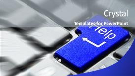  Presentation with tech support - Cool new slides with tech support - blue help button backdrop and a gray colored foreground