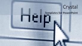  Presentation with god help - Presentation theme consisting of tech support - help button and cursor background and a light blue colored foreground