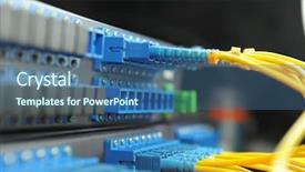  Presentation with tech support - Audience pleasing PPT layouts consisting of tech support - servers in a technology data backdrop and a ocean colored foreground