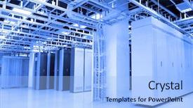  Presentation with tech support - Slides enhanced with tech support - shot of network cables background and a light blue colored foreground