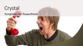  Presentation with coque de telephone - Colorful presentation theme enhanced with tech support - yelling in the telephone call backdrop and a white colored foreground