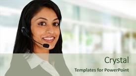  Presentation with teamwork volunteer charity help giving - Cool new presentation theme with tech support - young woman giving help backdrop and a soft green colored foreground