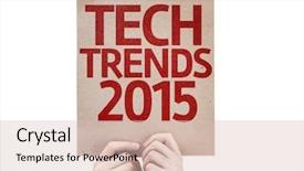  Presentation with tech - Slide set consisting of tech trends 2015 card isolated background and a lemonade colored foreground