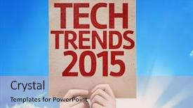  Presentation with tech - Amazing PPT theme having tech trends 2015 card backdrop and a coral colored foreground
