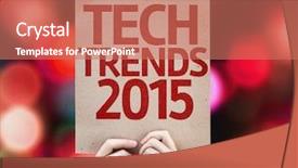  Presentation with colorful fancy carp fish koi - Colorful slide set enhanced with tech trends 2015 card backdrop and a coral colored foreground