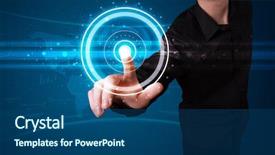  Presentation with modern tech - Theme having tech type of modern button background and a ocean colored foreground