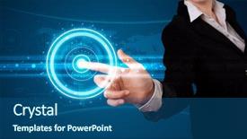  Presentation with modern tech - Cool new presentation design with tech type of modern button backdrop and a ocean colored foreground