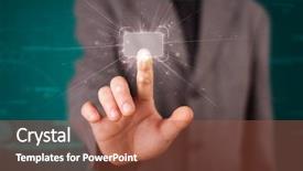  Presentation with modern tech - Audience pleasing presentation theme consisting of tech type of modern button backdrop and a  colored foreground