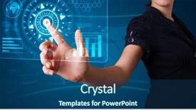  Presentation with modern tech - Slide set consisting of tech type of modern button background and a  colored foreground