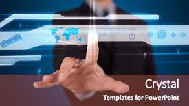  Presentation with high tech - Beautiful theme featuring tech type of modern button backdrop and a red colored foreground