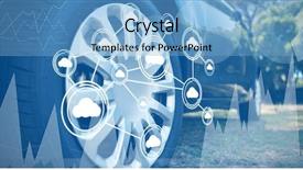  Presentation with tech - Beautiful presentation theme featuring tech vehicle - composite image of technology interface backdrop and a  colored foreground