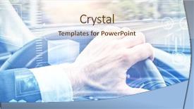  Presentation with vehicle - PPT theme with tech vehicle - digital interface against close-up background and a  colored foreground