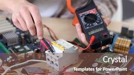 Presentation with technical analysis - Cool new slides with technical analysis - young man measuring voltage backdrop and a tawny brown colored foreground