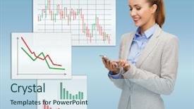  Presentation with technical analysis - Presentation theme with technical analysis stocks - business technology internet and education background and a sky blue colored foreground