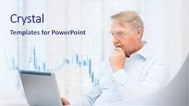  Presentation with old man - PPT layouts enhanced with view at young man having dental chekup at dentist office background and a light gray colored foreground