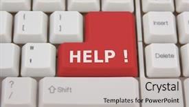  Presentation with keyboard - Amazing slides having technical choice - keyboard with help word backdrop and a light gray colored foreground