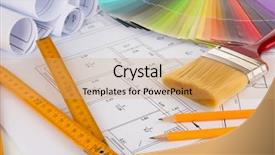  Presentation with repair - Slide set featuring technical choice - repair project close up background and a coral colored foreground