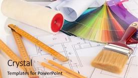  Presentation with project managment - Slide deck with technical choice - repair project close up background and a coral colored foreground