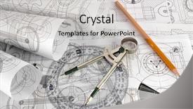  Presentation with technical - Slides consisting of dibujo tecnico - technical drawing with a ruler background and a light gray colored foreground