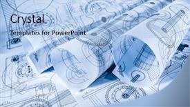  Presentation with water drops in blue tone - Audience pleasing PPT layouts consisting of technical drawings in a blue backdrop and a light blue colored foreground