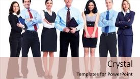  Presentation with team group - Colorful presentation theme enhanced with technical education - group of business people team backdrop and a lemonade colored foreground