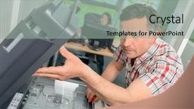  Presentation with 3d printer - Cool new slide deck with technical expertise - fixing a printer backdrop and a  colored foreground