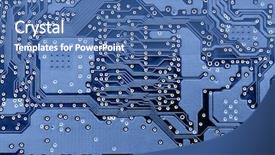  Presentation with technical service - Cool new presentation with technical service - circuit board super close-up toned backdrop and a ocean colored foreground