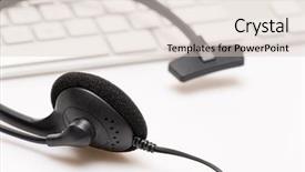  Presentation with technical service - Audience pleasing slides consisting of technical service - office black headphones laying backdrop and a lemonade colored foreground