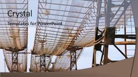  Presentation with technical - Theme having technical source - image of modern industrial structure background and a light blue colored foreground