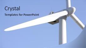  Presentation with rotor - PPT theme enhanced with technical source - wind mill rotor background and a light blue colored foreground