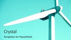  Presentation with rotor - Colorful slides enhanced with technical source - wind mill rotor backdrop and a  colored foreground