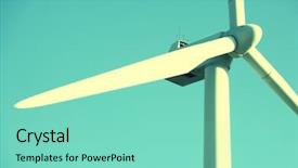  Presentation with rotor - Beautiful slides featuring technical source - wind mill rotor backdrop and a  colored foreground