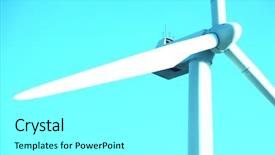  Presentation with rotor - PPT theme having technical source - wind mill rotor background and a  colored foreground