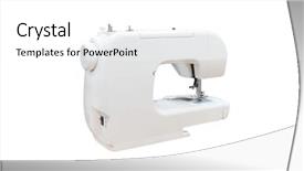  Presentation with technical - Audience pleasing presentation theme consisting of technical textile - image of stitching machine backdrop and a  colored foreground