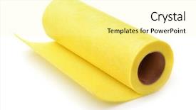  Presentation with roll fabric in store room - Amazing slides having technical textile - rolls of yellow felt fabric backdrop and a blonde colored foreground
