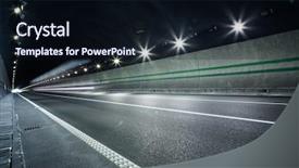  Presentation with car speeding - PPT theme with technical training - speeding car through the tunnel background and a wine colored foreground