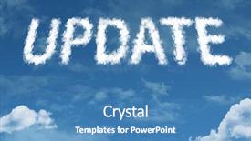  Presentation with blue sky - Colorful theme enhanced with technical website demo - update cloud word backdrop and a teal colored foreground