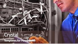  Presentation with mounted mount etna volcano - Cool new presentation theme with technician maintaining record of rack backdrop and a tawny brown colored foreground