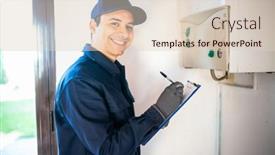  Presentation with water - Slides enhanced with technician-servicing-an-hot-water background and a lemonade colored foreground