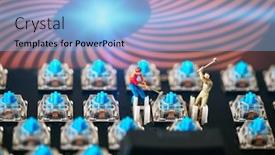  Presentation with switches - Cool new presentation with technician-with-a-hammer-repairing backdrop and a light blue colored foreground